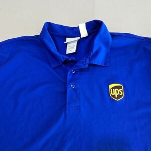 UPS United Parcel Service Polo Shirt BLUE Short Sleeve Mens XL WEARGUARD Uniform